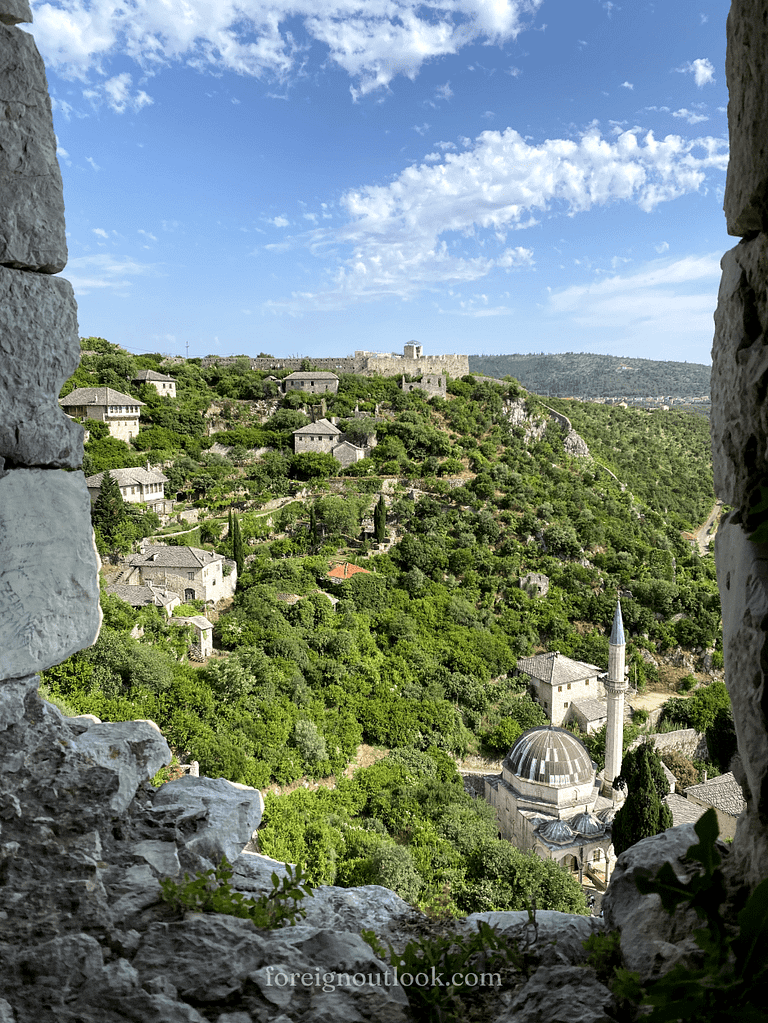 Views from the remnants of Počitelj Citadel